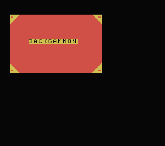 Backgammon back cover for MSX